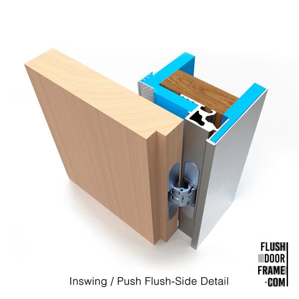 Inswing/Push Left <br> Frameless Door Jamb/Frame <br> Door Slab By Others
