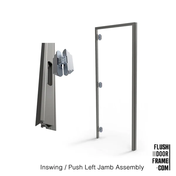 Inswing/Push Left <br> Frameless Door Jamb/Frame <br> Door Slab By Others