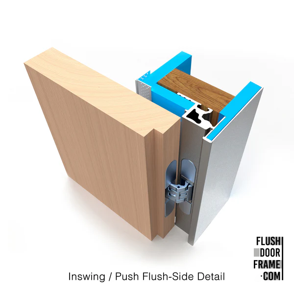 Inswing/Push Right <br> Frameless Door Jamb/Frame <br> Door Slab By Others