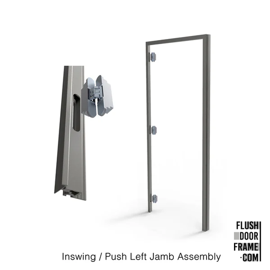 Inswing/Push Left <br> Frameless Door Jamb/Frame <br> Door Slab By Others