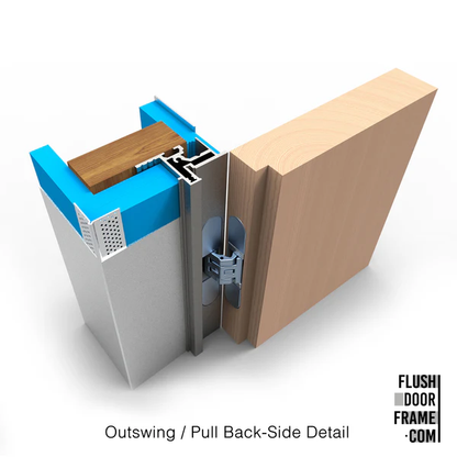 Outswing/Pull Right <br> Frameless Door Jamb/Frame <br> Door Slab By Others