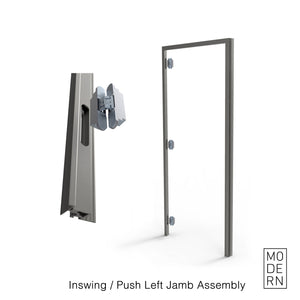 Inswing/Push Left<br>Frameless Door Jamb/Frame <br>Door Slab By Others